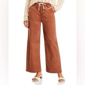 Anthropologie Paige Carly cropped drawstring pants RUST COLOR sz 31